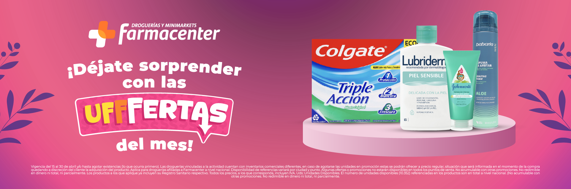 BANNER DESPLEGADO FARMACENTER